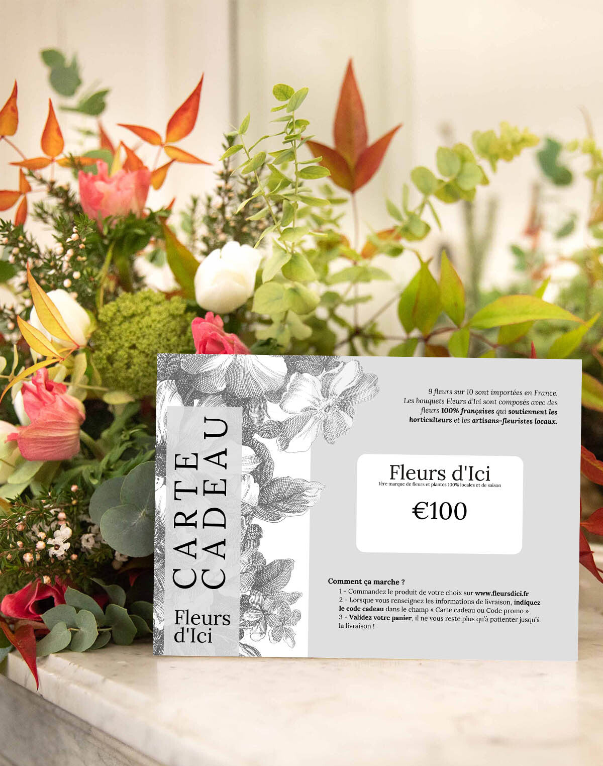 Carte cadeau Fleurs d'Ici