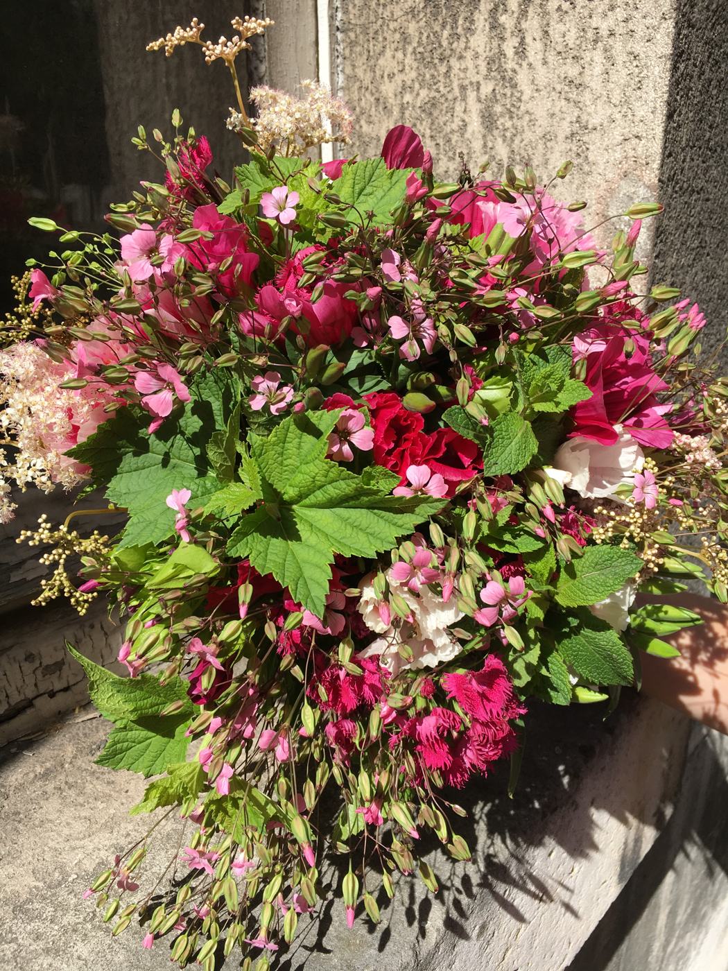 Bouquet d'été rose et rouge